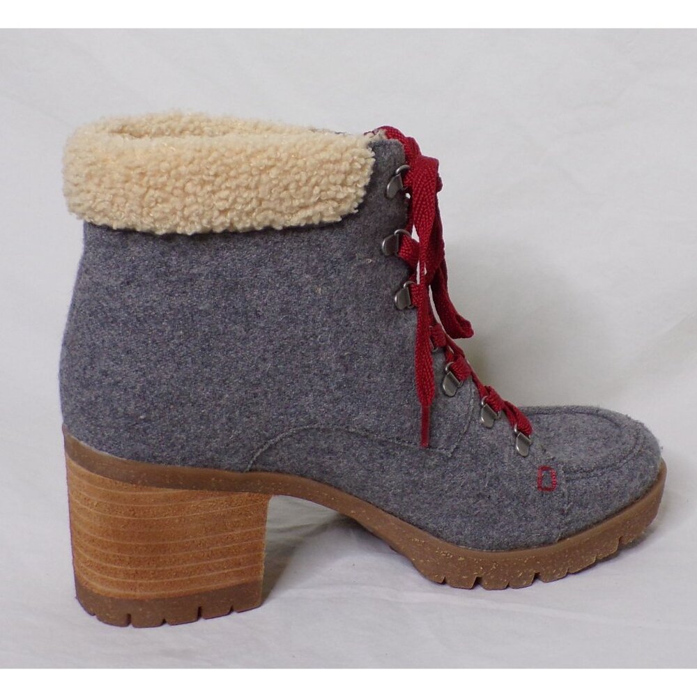🆕KORKS Evie Lug Sole Wool Bootie Boot 8.5 Gray - Picture 6 of 11